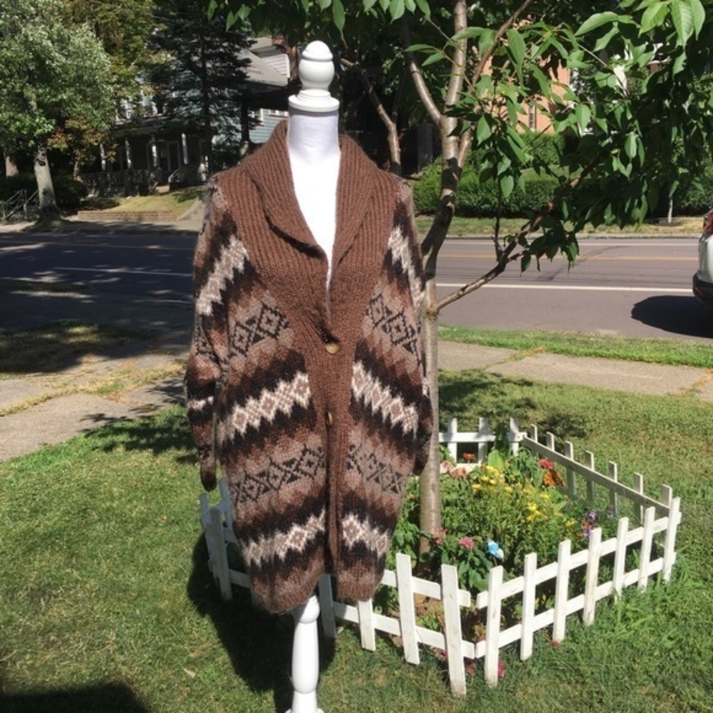 ZARA BROWN SWEATER COAT